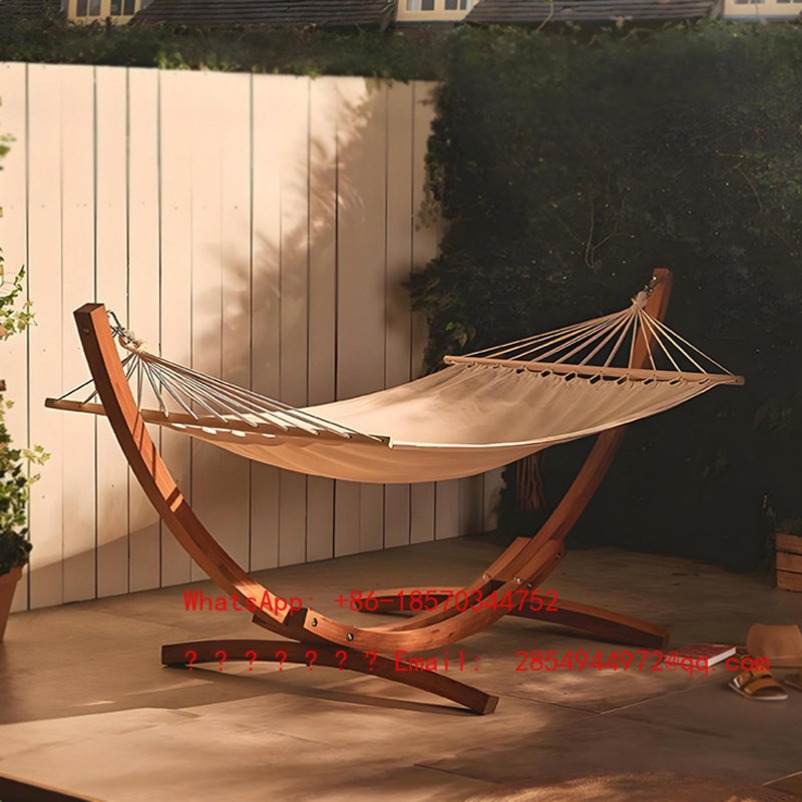 Hammock With Stand - Anti-Rollover Hammock with Solid Wood Stand