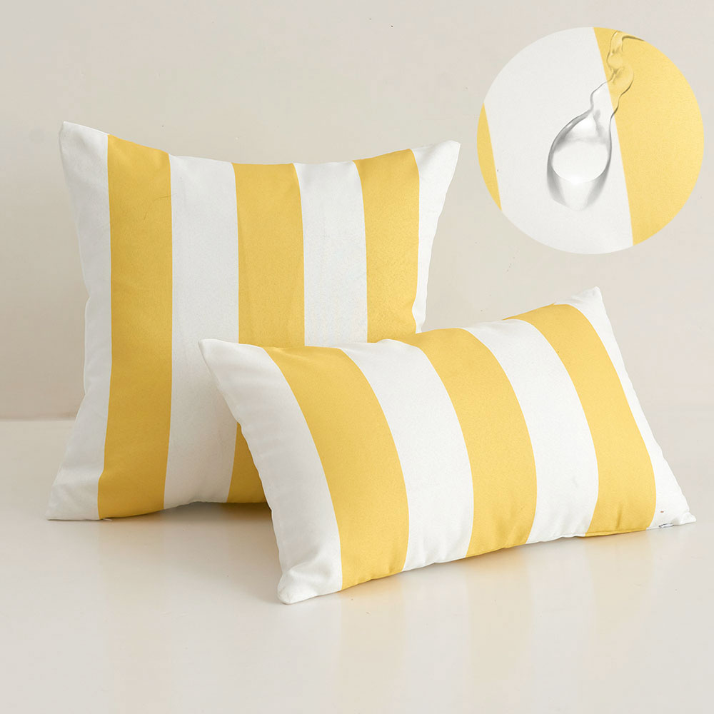Outdoor Furniture No Cushions - Outdoor Waterproof Pillow Cover Summer Striped