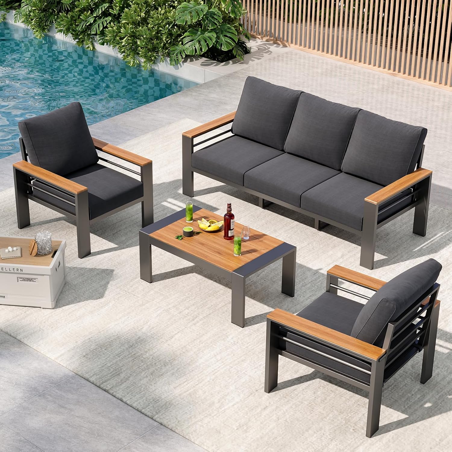 Patio Furniture Set, Aluminum  - Outdoor Furniture Bali recension och pris