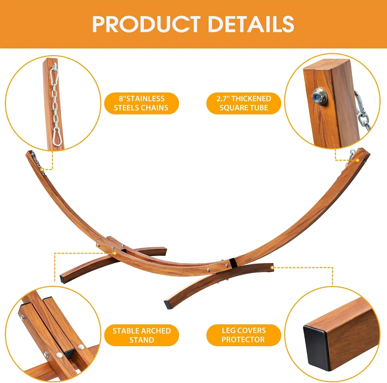 13.5 Ft Arc Heavy Duty Steel H - Hammock With Stand recension och pris