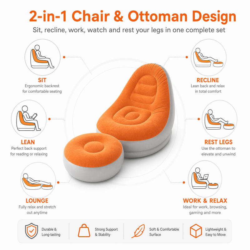 Flocking Inflatable Lazy Sofa  - Outdoor Furniture Bali recension och pris