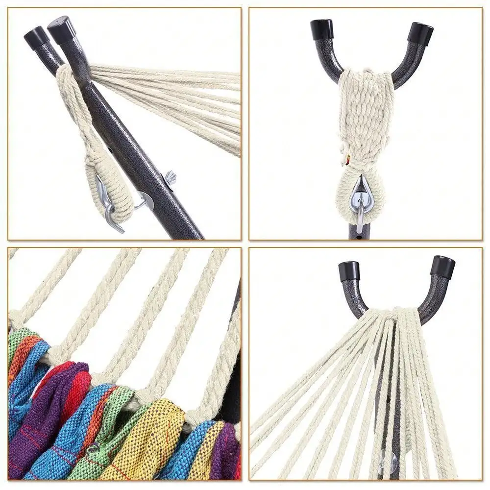 Patio Cotton Double Hammock Se - Hammock With Stand recension och pris