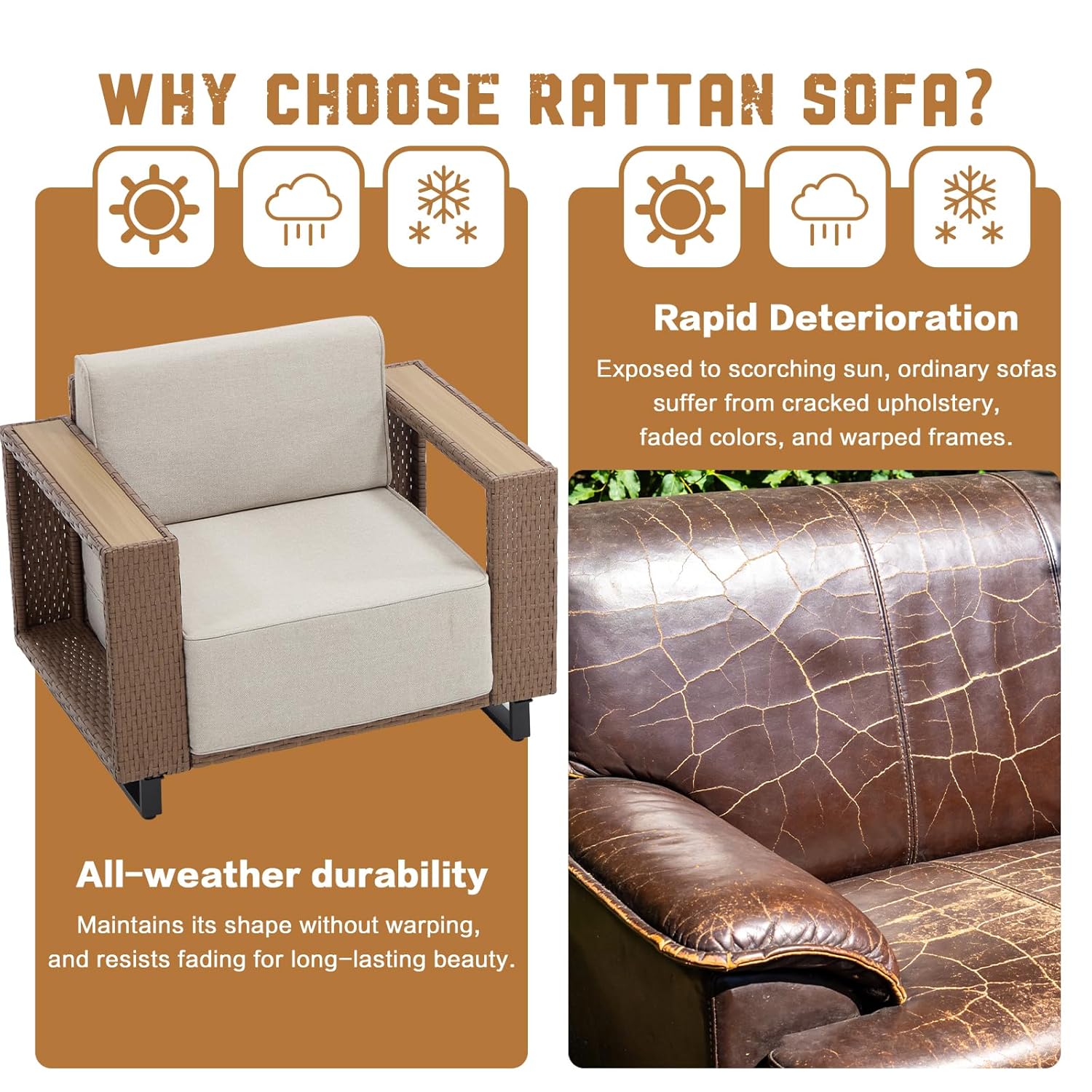 7 Pieces Outdoor Patio Furnitu - Outdoor Furniture Lounge Set recension och pris