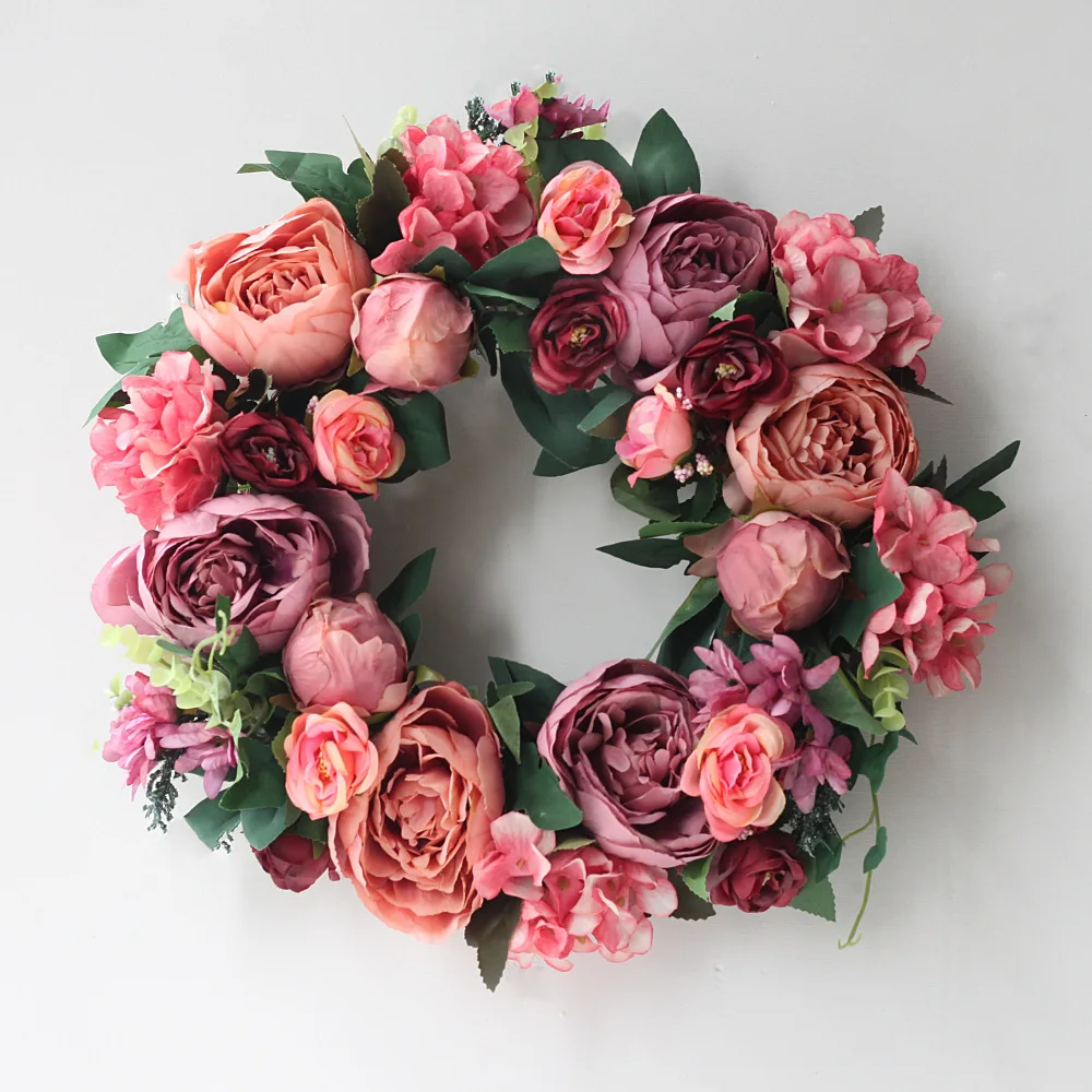 Artificial Peony Wreath Garlan - Outdoor Furniture Cafe recension och pris