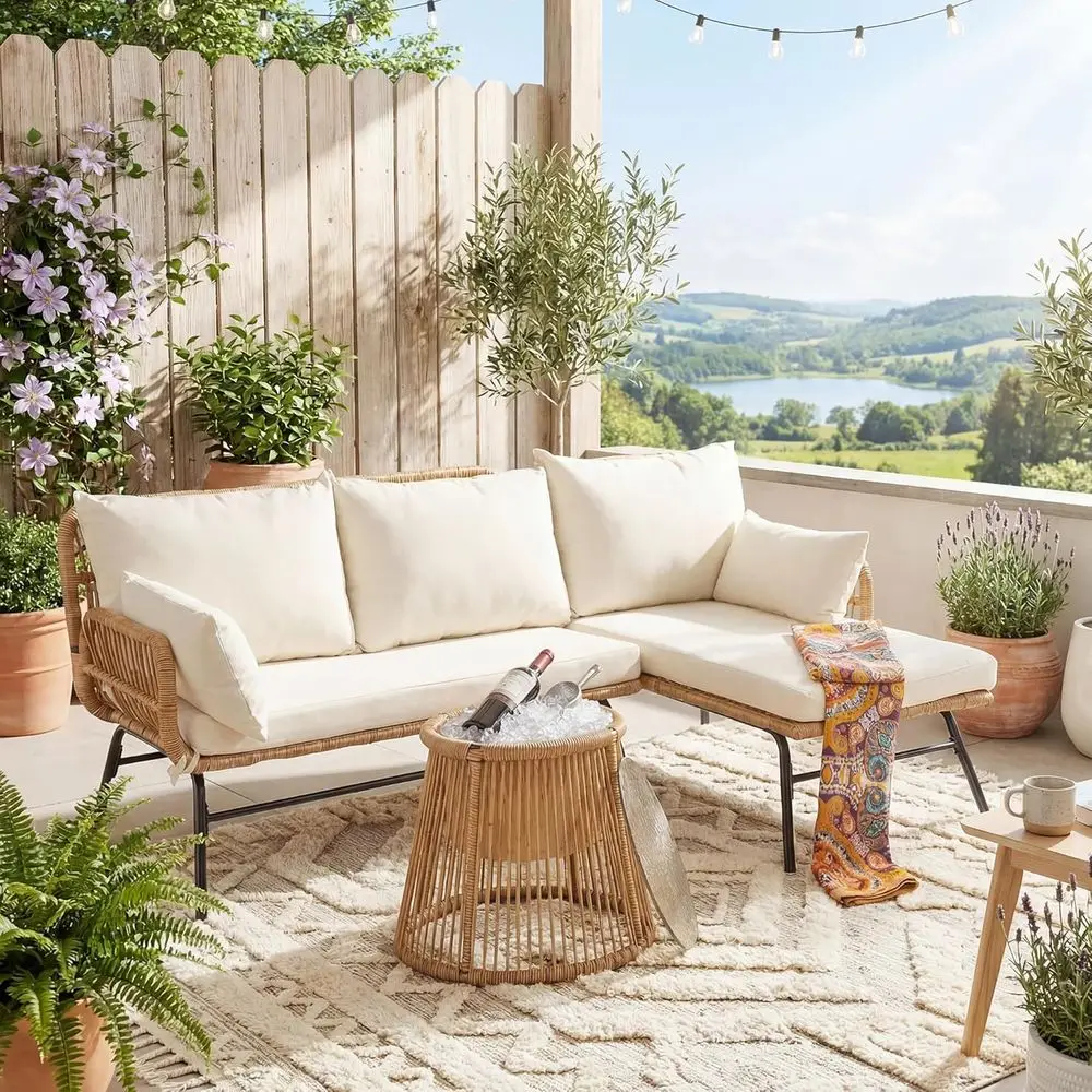 Boho-Style Patio Furniture Set - Outdoor Furniture Lounge Set recension och pris