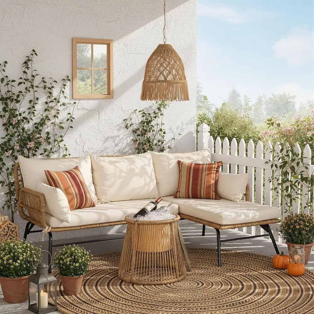 Boho-Style Patio Furniture Set - Outdoor Furniture Lounge Set recension och pris