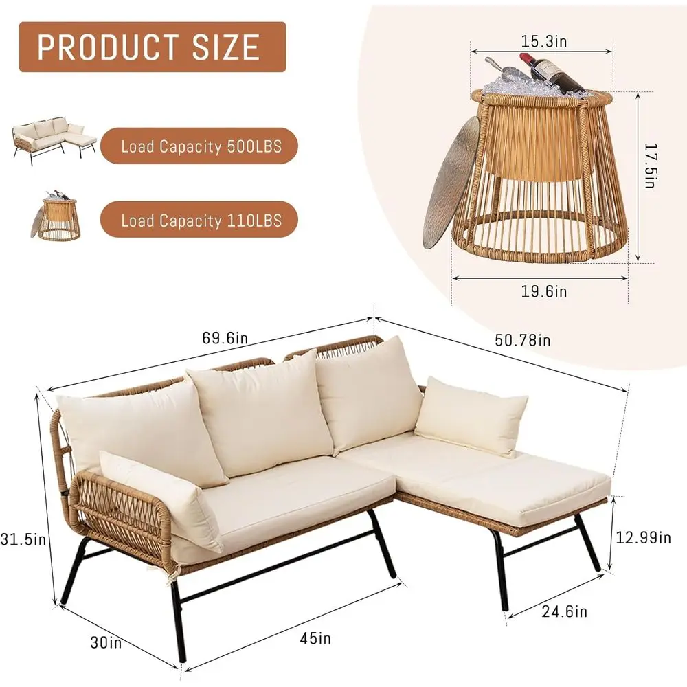 Boho-Style Patio Furniture Set - Outdoor Furniture Lounge Set recension och pris
