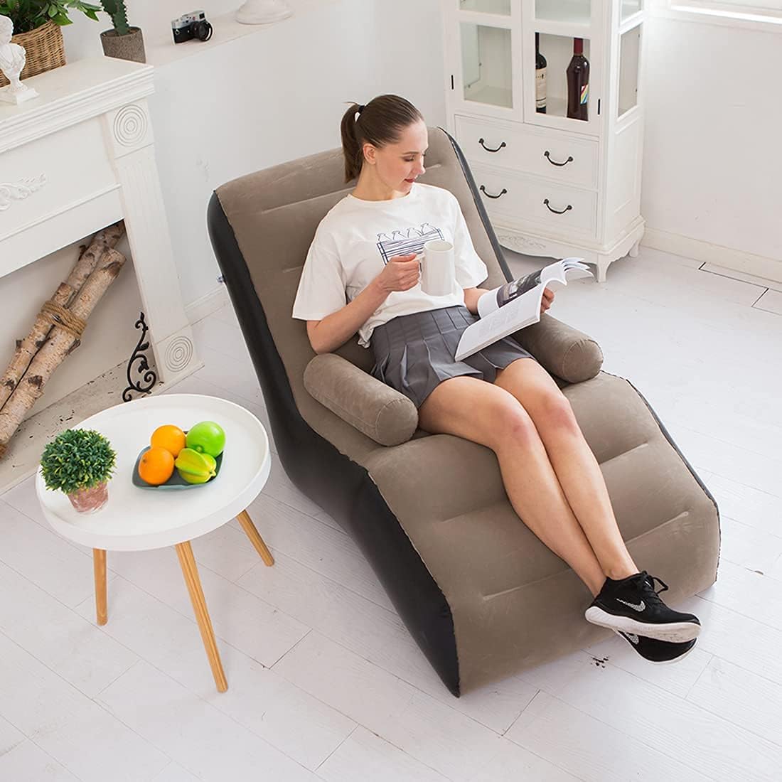 Folding Lazy Sofa,Inflatable L - Outdoor Furniture Lounge Set recension och pris