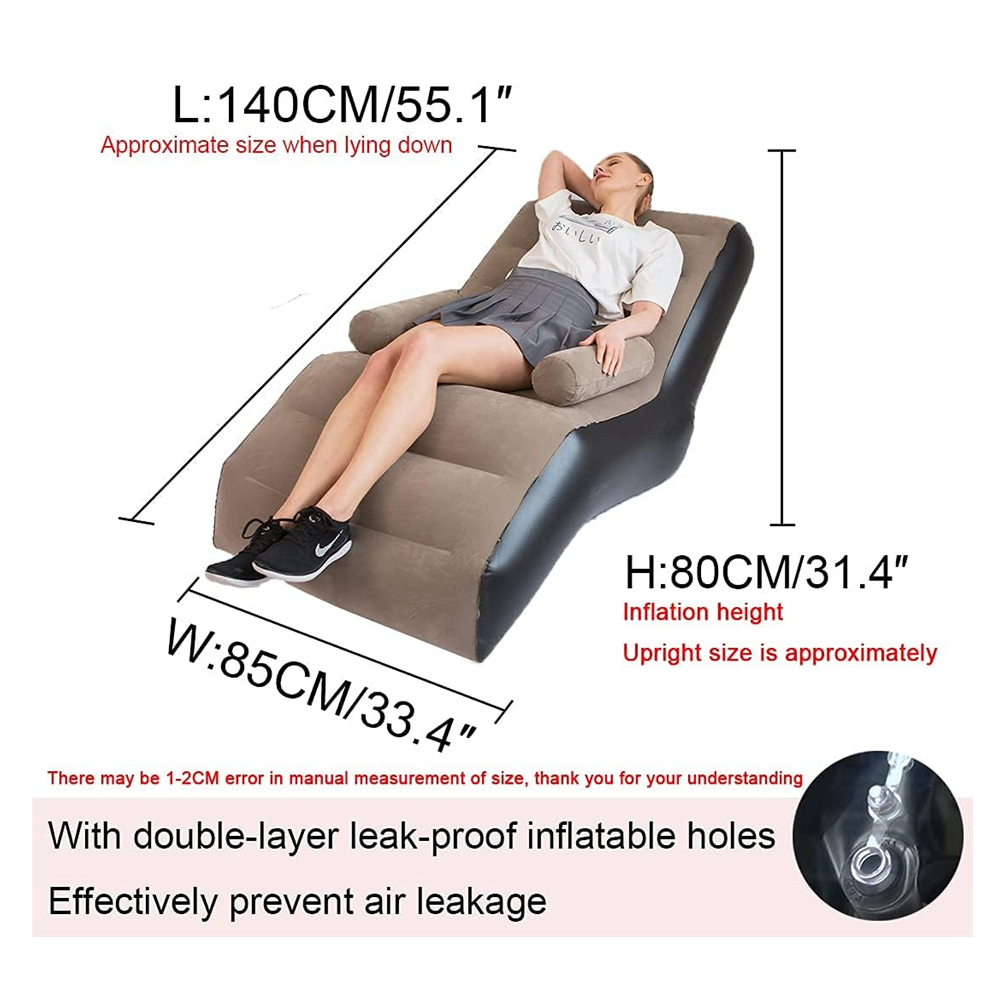 Folding Lazy Sofa,Inflatable L - Outdoor Furniture Lounge Set recension och pris